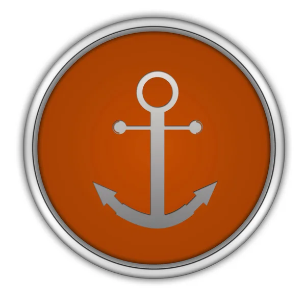 Anchor circular icon on white background — Stock Photo, Image