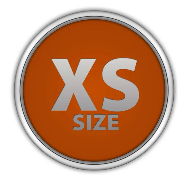 XS tamanho ícone circular no fundo branco — Fotografia de Stock