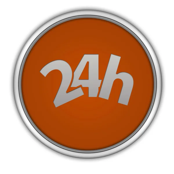 24 hours circular icon on white background — Stock Photo, Image
