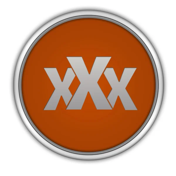 Xxx 在白色背景上的圆形图标 — 图库照片