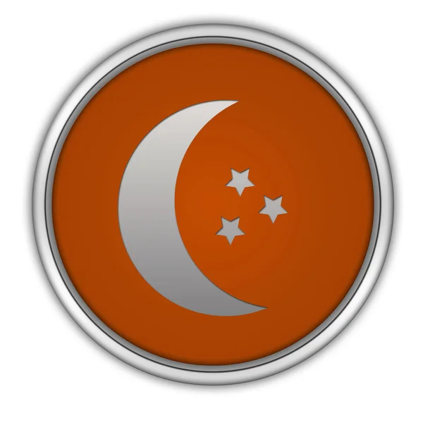 Moon cirkulär ikonen på vit bakgrund — Stockfoto
