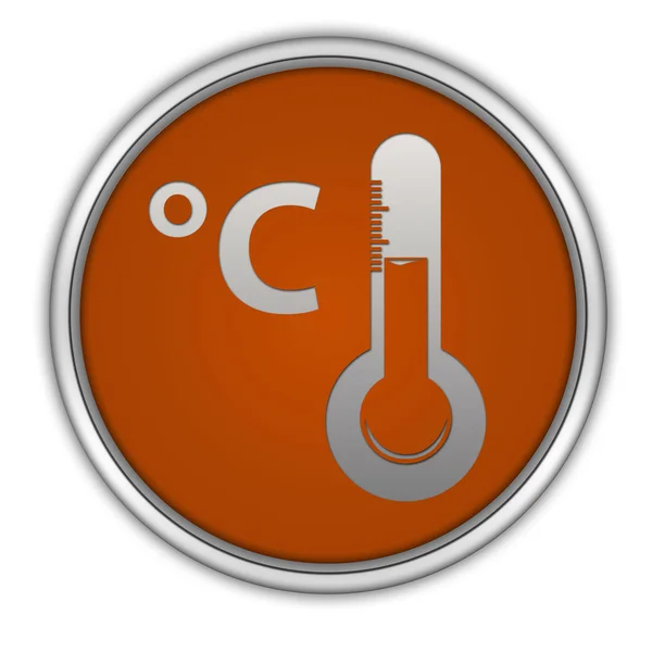 Celsius kreisförmiges Symbol auf weißem Hintergrund — Stockfoto
