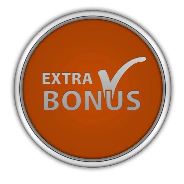 Bonus circular icon on white background — Stock Photo, Image