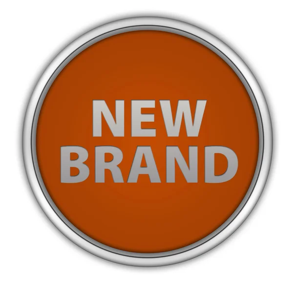 Круговая иконка нового бренда на белом фоне — стоковое фото