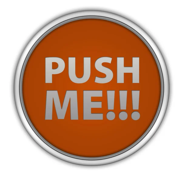 Push me circular icon on white background — Stock Photo, Image