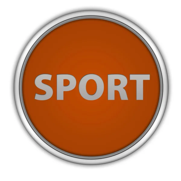 白い背景の上スポーツ円形アイコン — ストック写真