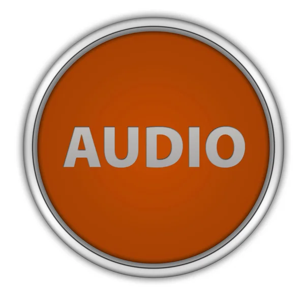 Audio circular icon on white background — Stock Photo, Image