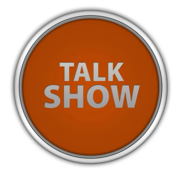 Talk Show icono circular sobre fondo blanco — Foto de Stock