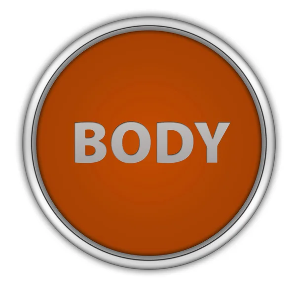 Beyaz arka plan üzerinde vücut dairesel simgesi — Stok fotoğraf