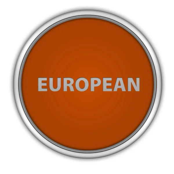 Icône circulaire européenne sur fond blanc — Photo