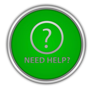 beyaz zemin üzerinde dairesel simgesi yardım