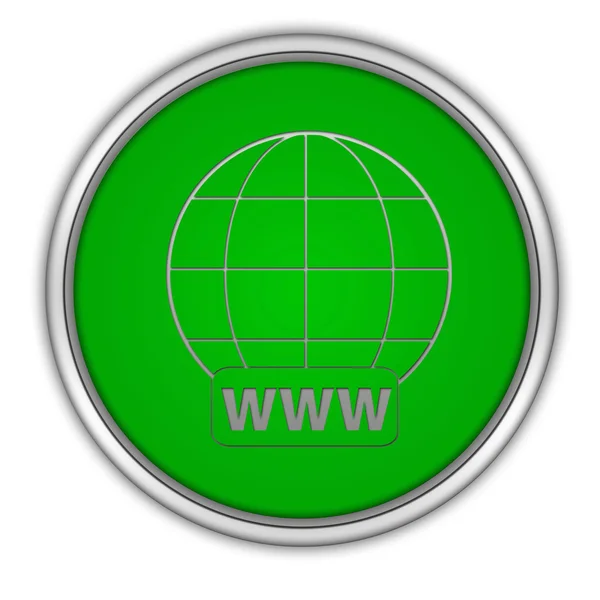 Www cirkulär ikonen på vit bakgrund — Stockfoto