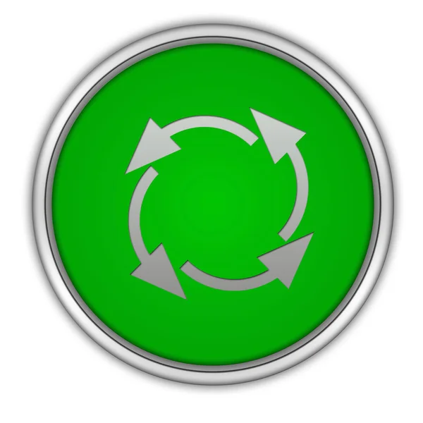 Reciclar icono circular sobre fondo blanco —  Fotos de Stock
