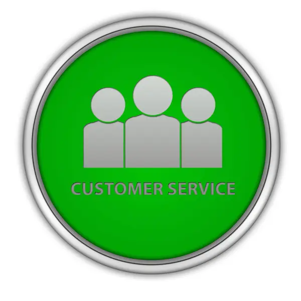 Klient usługi okrągła ikona na białym tle — Zdjęcie stockowe