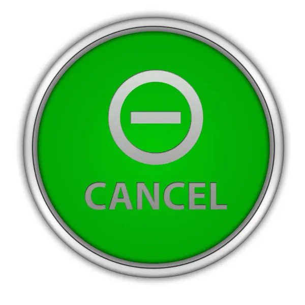 Cancel circular icon on white background — Stock Photo, Image