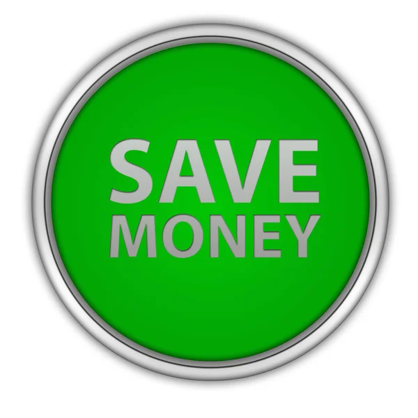 Spara pengar cirkulär ikonen på vit bakgrund — Stockfoto