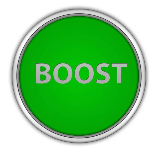 Boost circular icon on white background — Stock Photo, Image