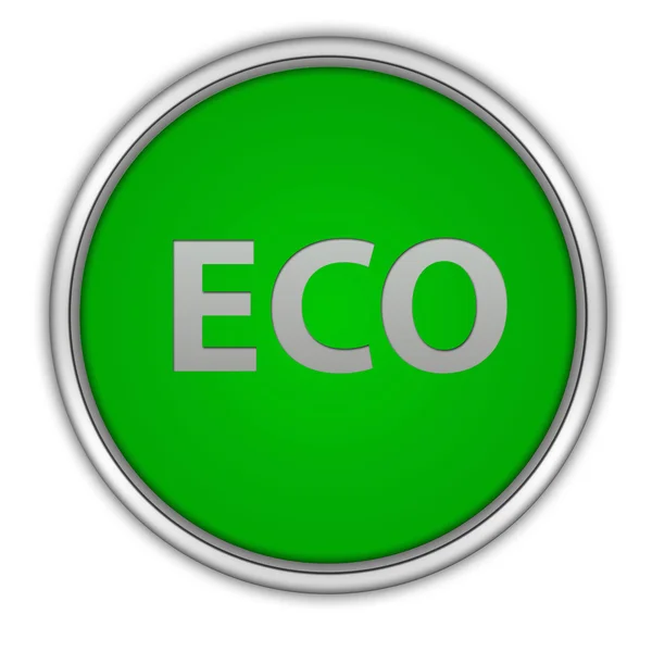 Eco kör alakú ikon fehér háttér — Stock Fotó