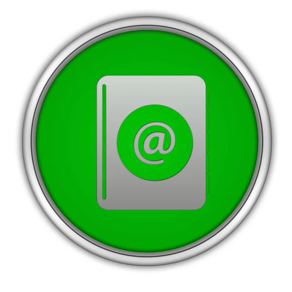 Ícone circular de e-mail no fundo branco — Fotografia de Stock
