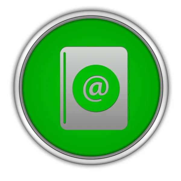 Email circular icon on white background — Stock Photo, Image