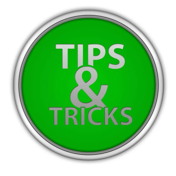 Tips & tricks cirkulär ikonen på vit bakgrund — Stockfoto