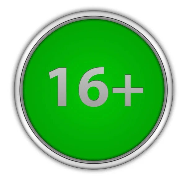 16 kör alakú ikon fehér háttér — Stock Fotó
