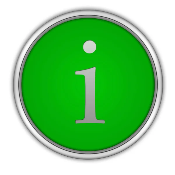 Information circular icon on white background — Stock Photo, Image