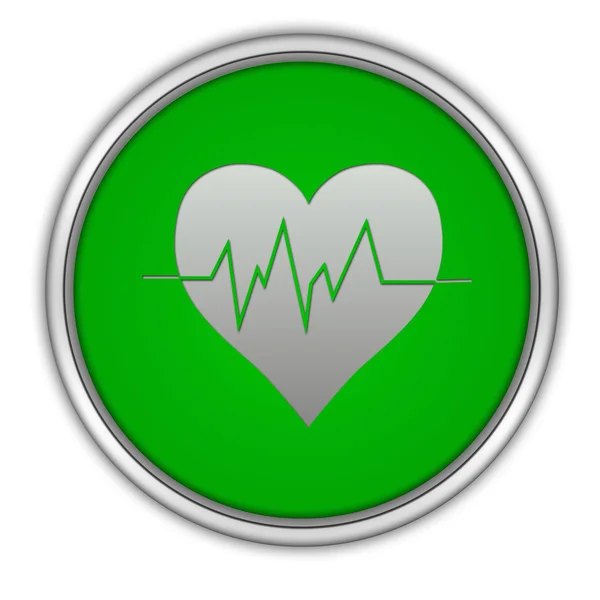 Heart circular icon on white background — Stock Photo, Image