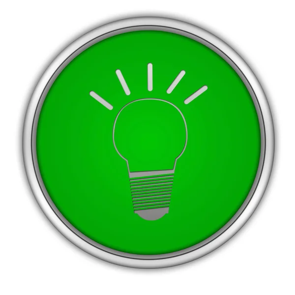 Light bulb cirkulär ikonen på vit bakgrund — Stockfoto