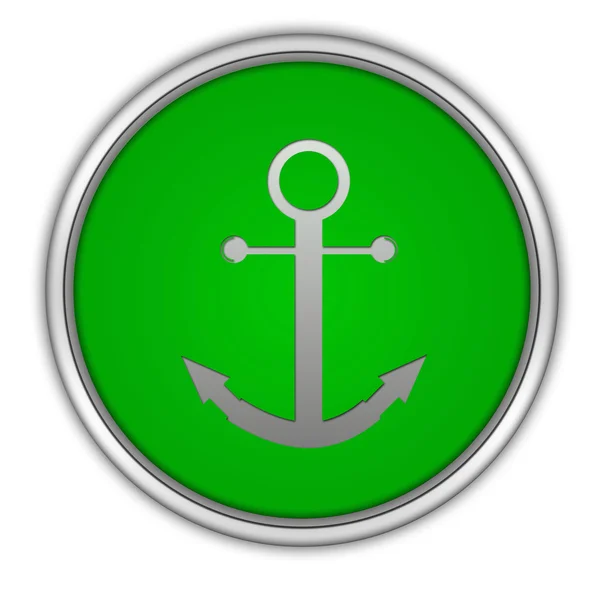 Anchor circular icon on white background — Stock Photo, Image