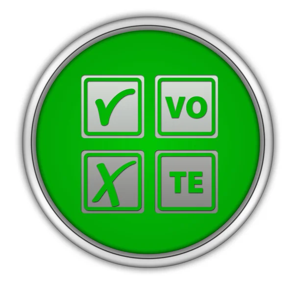 Votez icône circulaire sur fond blanc — Photo