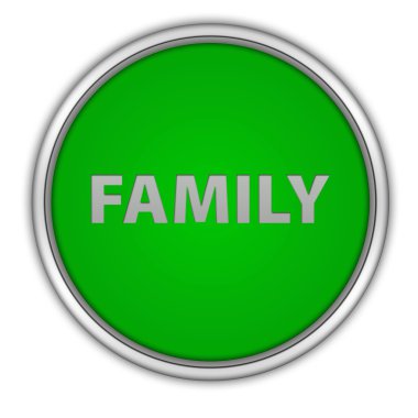 Beyaz arka plan üzerinde aile dairesel simgesi