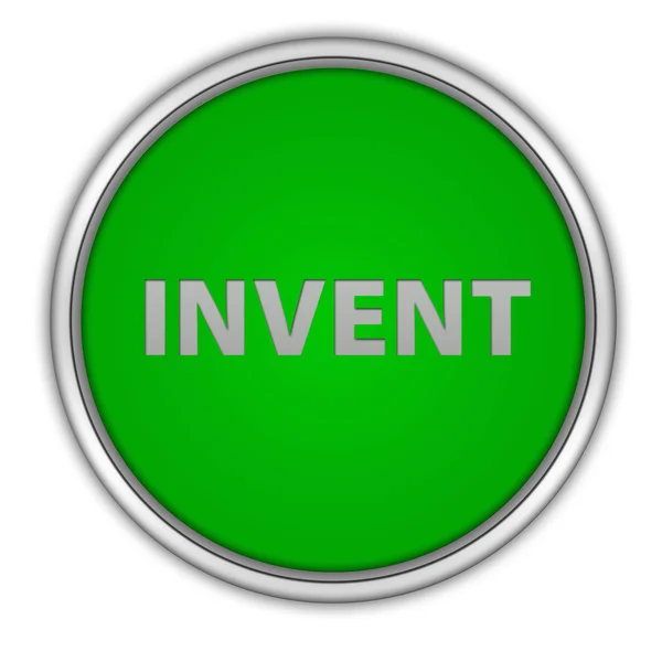 Invent circular icon on white background — Stock Photo, Image