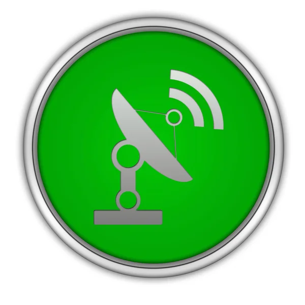 Satellite circular icon on white background — Stock Photo, Image
