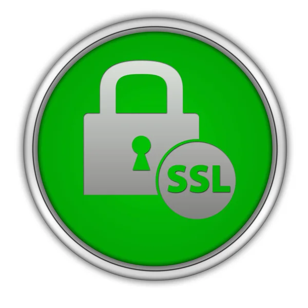 SSL кругової значок на білому тлі — стокове фото