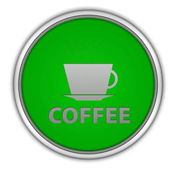 Coffee circular icon on white background — Stock Photo, Image