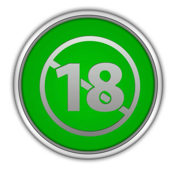 18 icône circulaire sur fond blanc — Photo
