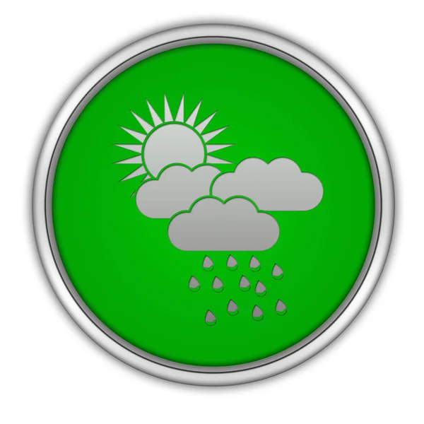 Regen circulaire pictogram op witte achtergrond — Stockfoto