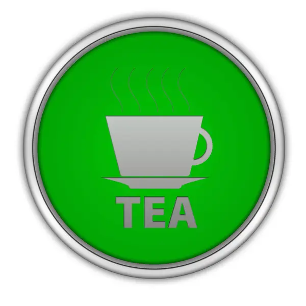 Tea circular icon on white background — Stock Photo, Image