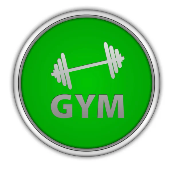 Gym  circular icon on white background — Stock Photo, Image