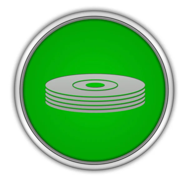 Cd icono circular sobre fondo blanco —  Fotos de Stock