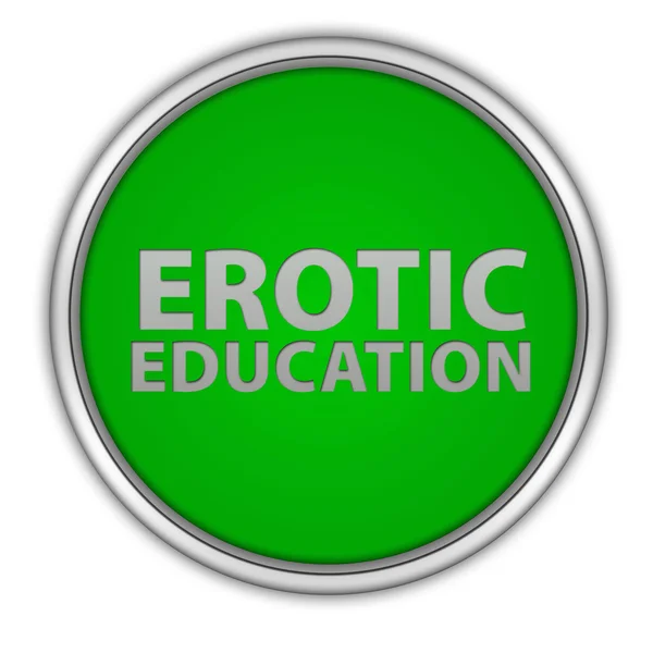 Erotic Education circular icon on white background — Stock Photo, Image