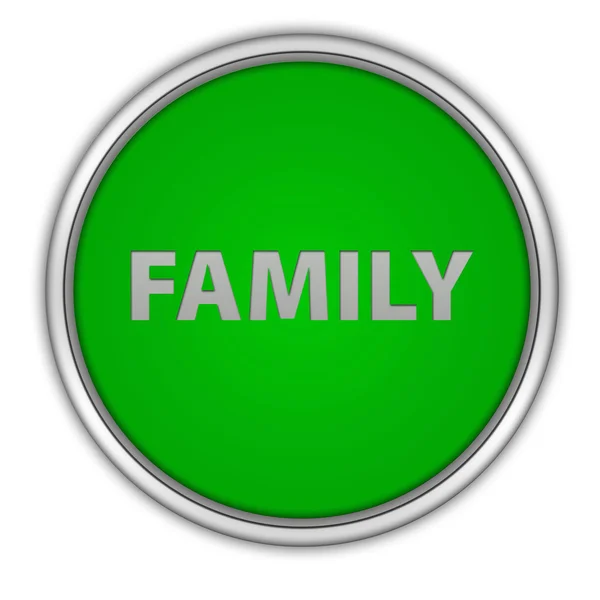 白色背景上的家庭圆图标 — 图库照片