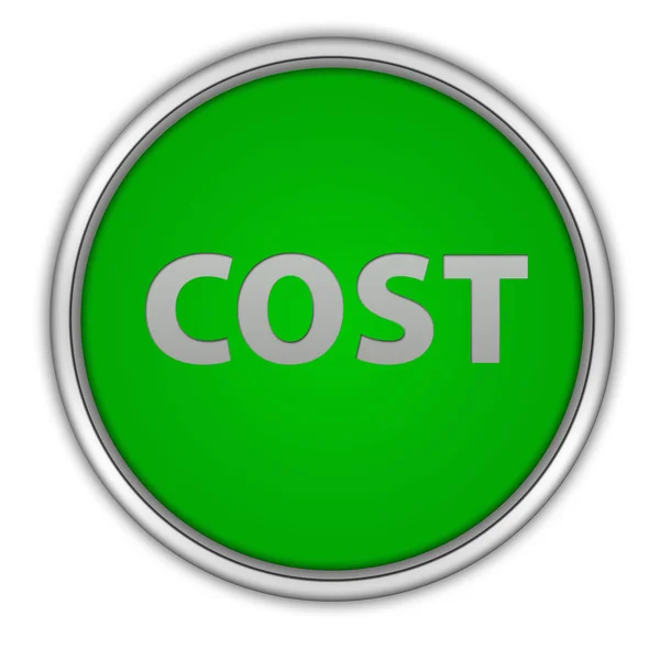 Cost circular icon on white background — Stock Photo, Image