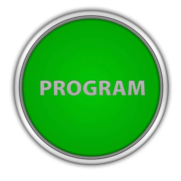 Programa icono circular sobre fondo blanco —  Fotos de Stock