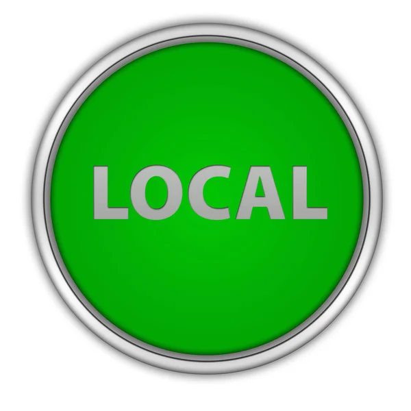 Lokales rundes Symbol auf weißem Hintergrund — Stockfoto