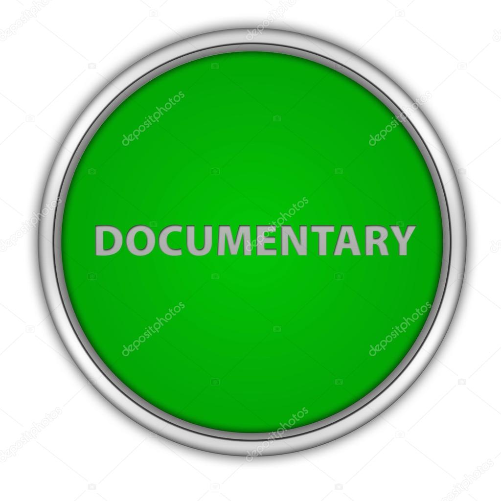 Documentary circular icon on white background