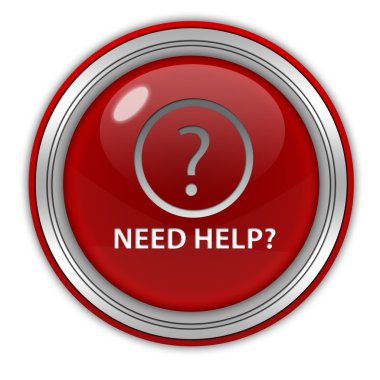 beyaz zemin üzerinde dairesel simgesi yardım