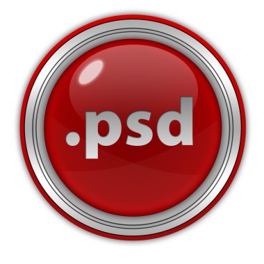 .beyaz arka plan üzerinde psd dairesel simgesi