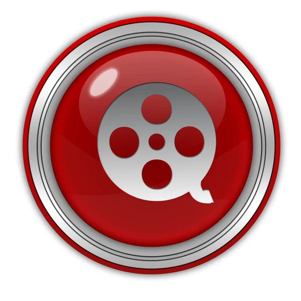 Film kör alakú ikon fehér háttér — Stock Fotó